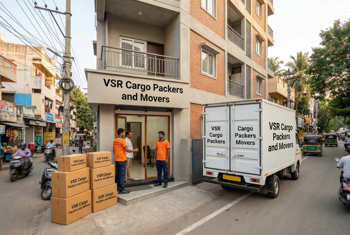 VSR CargoPackers and Movers office building exterior in Gurugram India