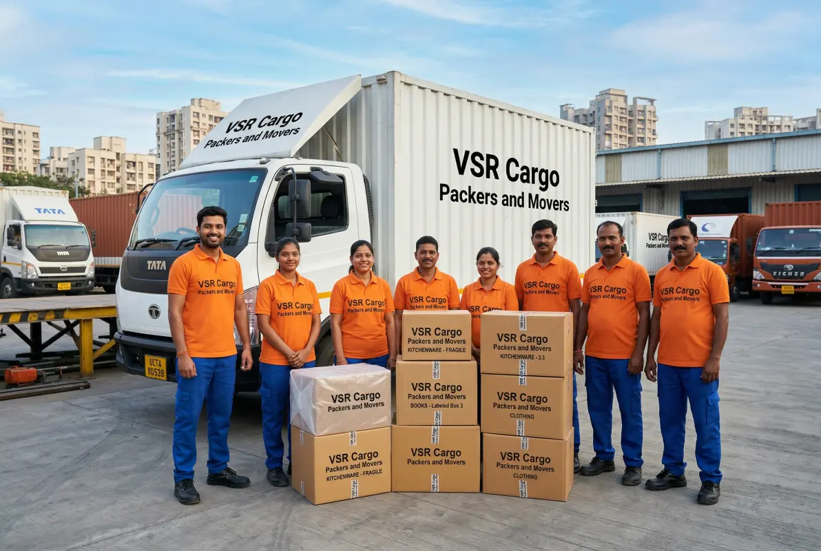 VSR CargoPackers moving staff team in uniform ready for relocation