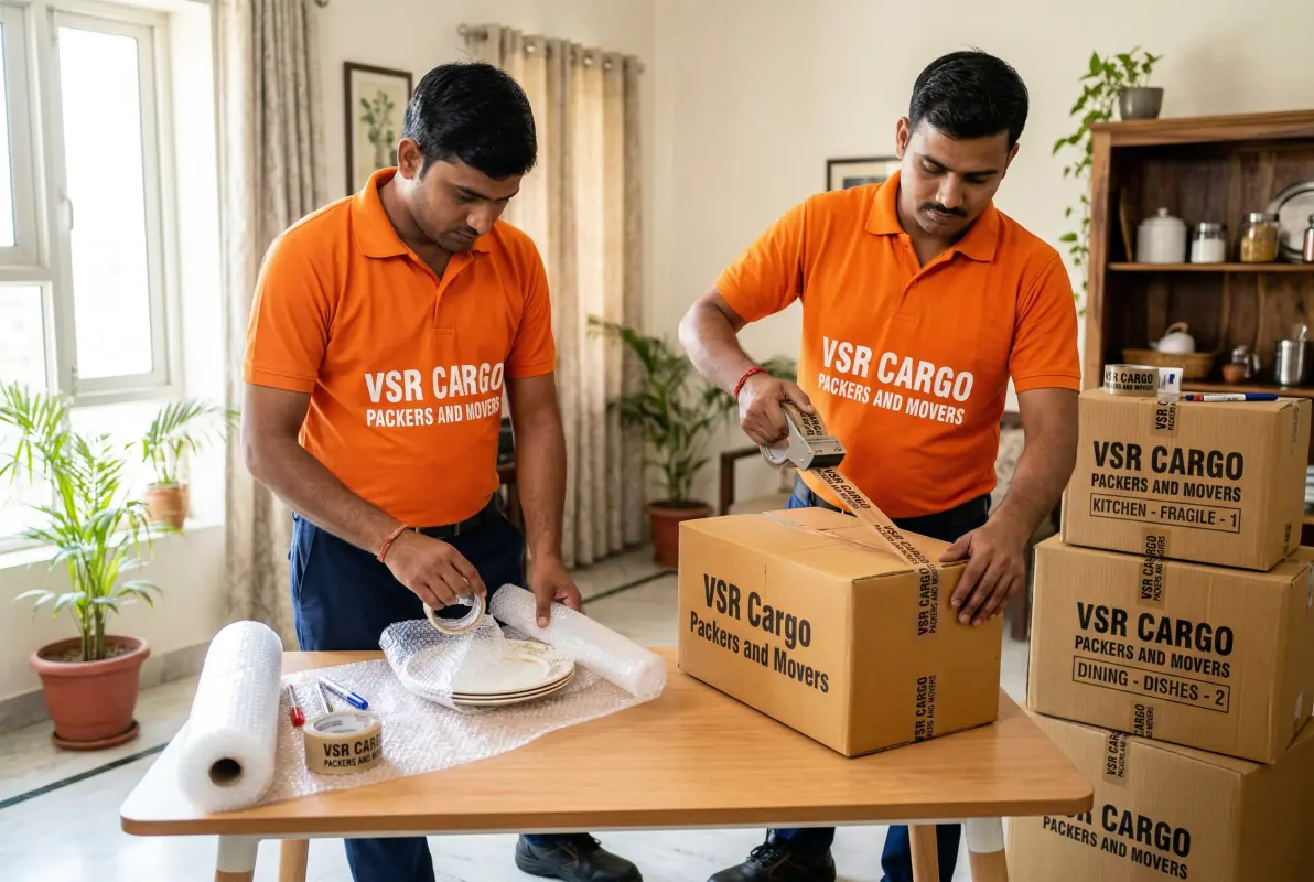 VSR CargoPackers packing experts demonstrating professional packing techniques