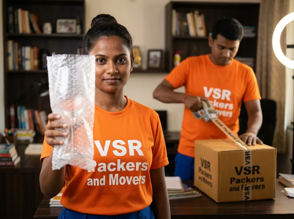 VSR Packers packing experts demonstrating professional packing techniques